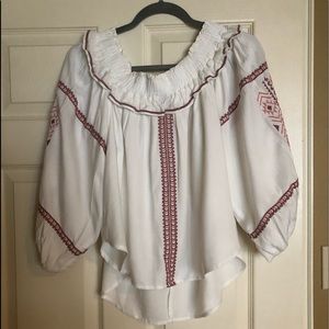 White off the shoulder top